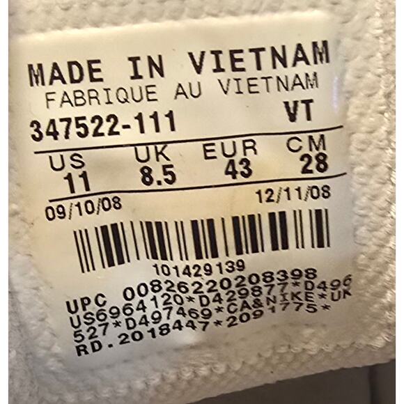 WMNS NIKE Shox Wht/ GRN Running Shoes 347522-111 Size 11 - Picture 7 of 7